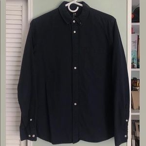 H&M Navy Button Up